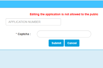 Editing the application is not allowed to the public | | Edit Aadhar Based Application in Sarathi